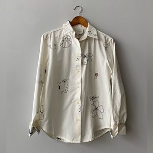 NWOT Mr. Larkin embroidered shirt - S